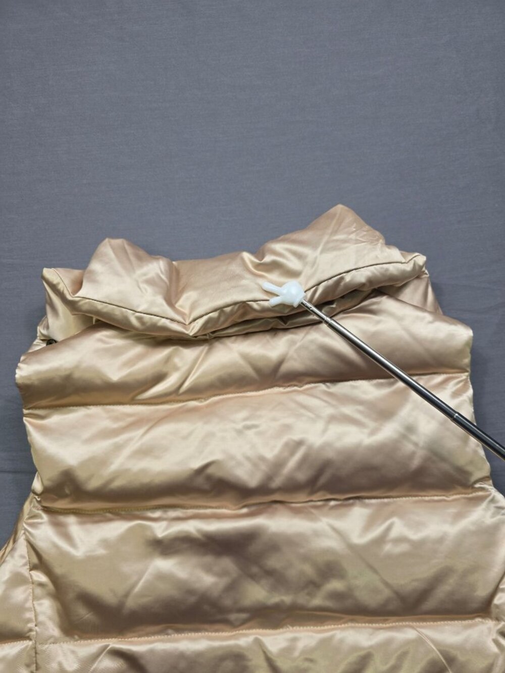 Talbots Petite Small SP Puffer Vest Gold Down Filled Zip Up - Picture 4 of 6